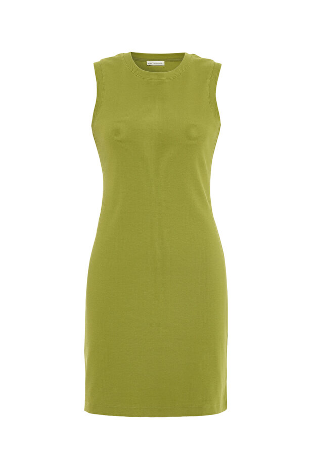 KOLSUZ MİNİ DAR ELBİSE - 4