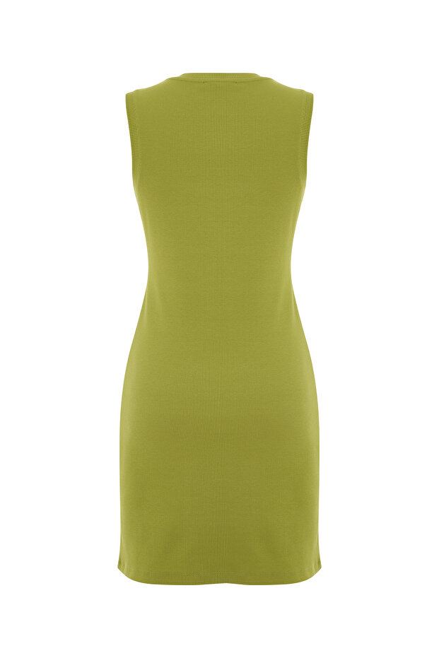 KOLSUZ MİNİ DAR ELBİSE - 5