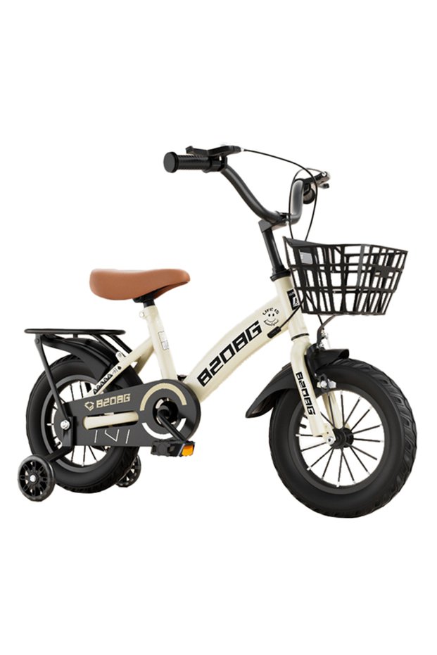 18 Inch Bicycle for Kids, with Training Wheels and Basket, For 3-10 Years Boys and Girls