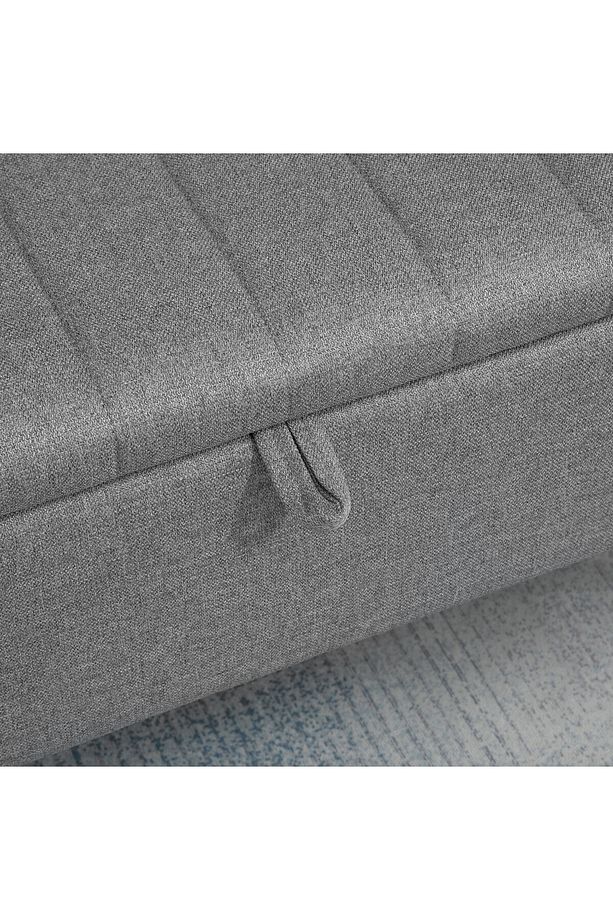 bianka sandıklı puf bench retro ahşap ayak - 4