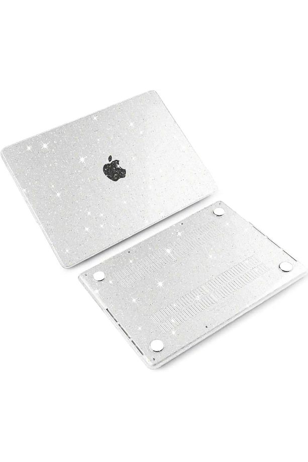 Apple Macbook 16.2' 2021 A2485 A2780 A2991 M1 M2 M3 PRO için Koruyucu Sert Parlak Extra Simli Kapak - 5