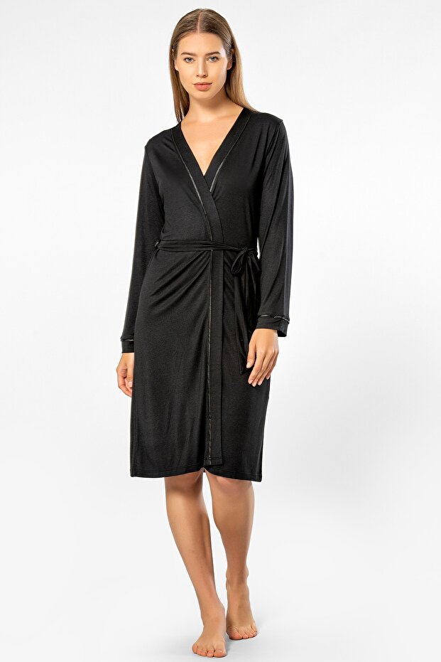 Long Sleeve Belted Women's Dressing Gown