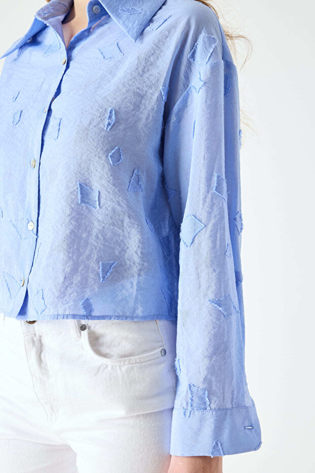 Jakar desenli viskon gömlek - 2