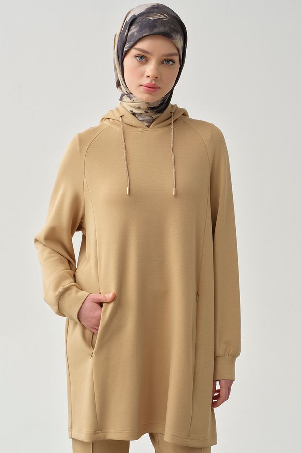 Biyeli Örme Takım - Camel - 6