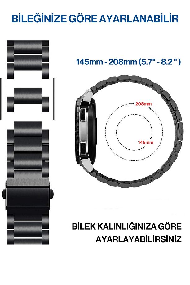 Huawei Watch Gt5 Gt4 Gt2e Gt2 Gt3 Gt3 Pro 46mm Uyumlu Paslanmaz Çelik Metal Kordon 22mm - 2
