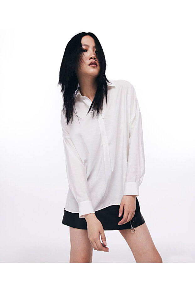 Simple Designed Flowing Blouse - 2