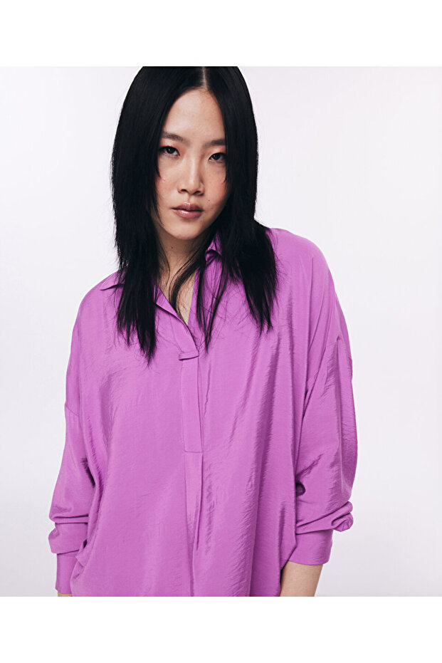 Simple Designed Flowing Blouse - 2