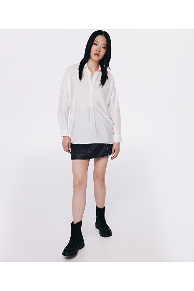 Simple Designed Flowing Blouse - 6