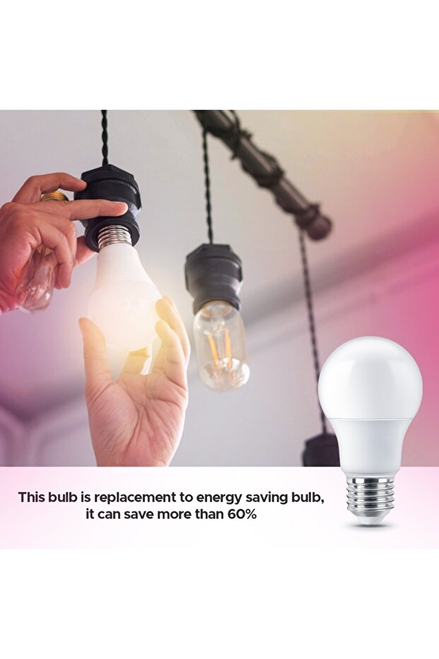 مصباح LED E27 20 واط 6000 كلفن، أبيض - 3