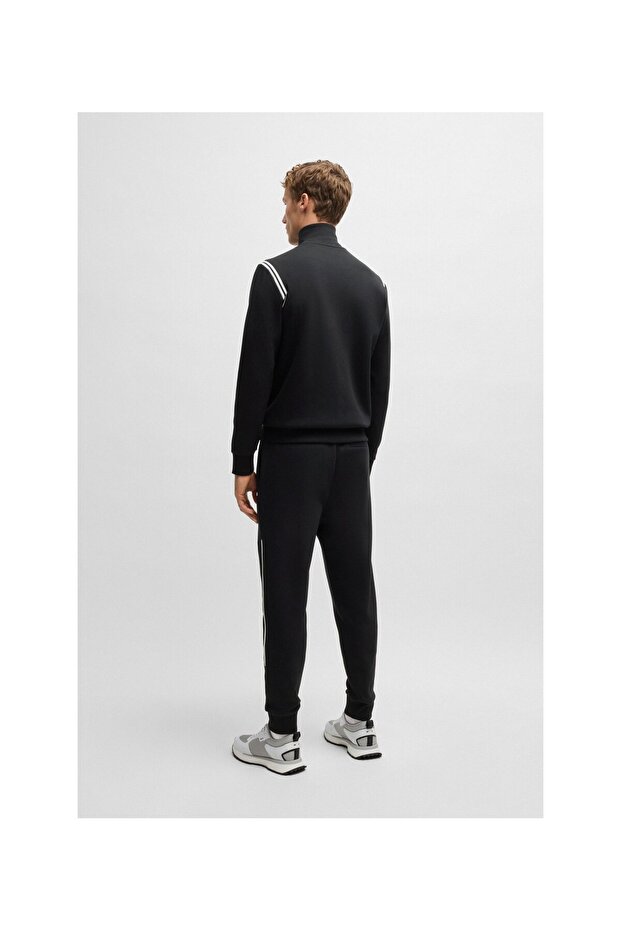 Şerit detaylı esnek pamuk regular-fit eşofman takımı - 3