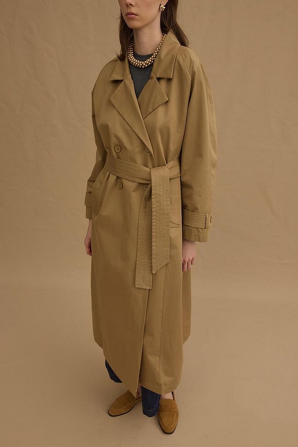 Maxi Trençkot Camel - 8