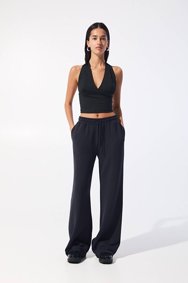 Sırt dekolteli halter yaka top - 3