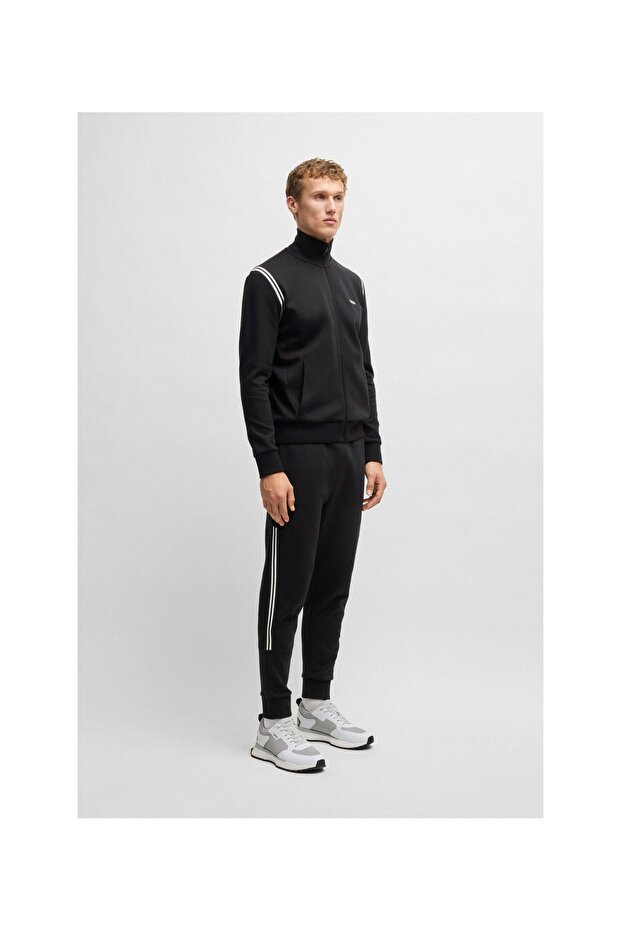 Şerit detaylı esnek pamuk regular-fit eşofman takımı - 2