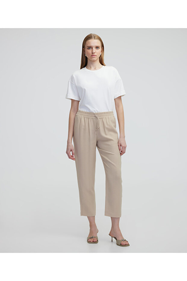 Elastik bel pantolon - 1