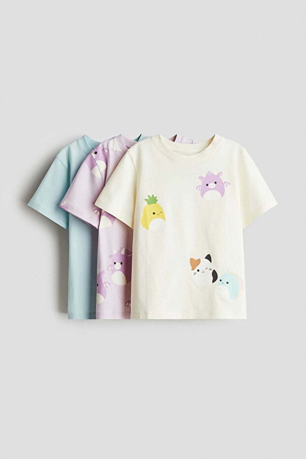 3-pack printed jersey tops