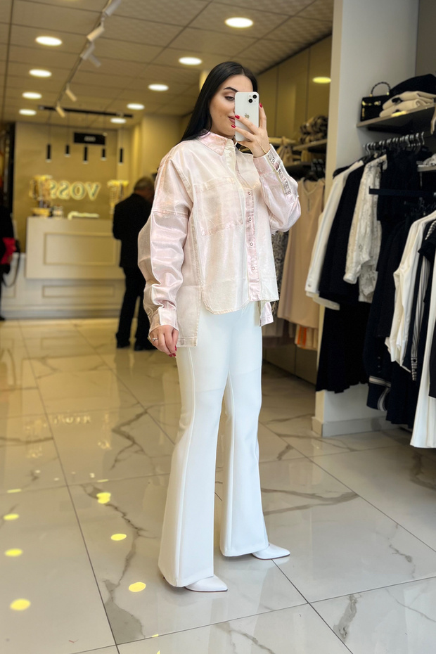 Pembe Parlak Gömlek - 3