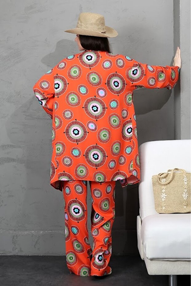 مجموعة كيمونو متعددة منقوشة من الأعلى إلى الأسفل - 7