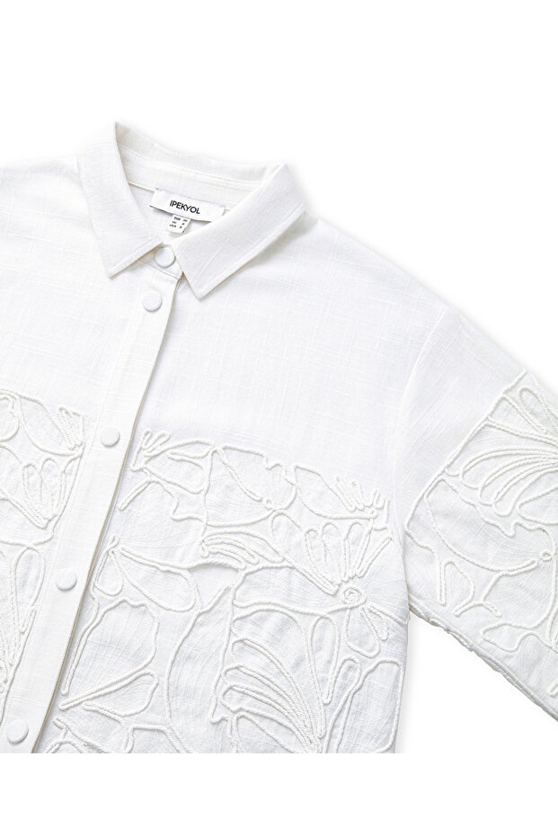 Nakışlı cutout ceket - 4