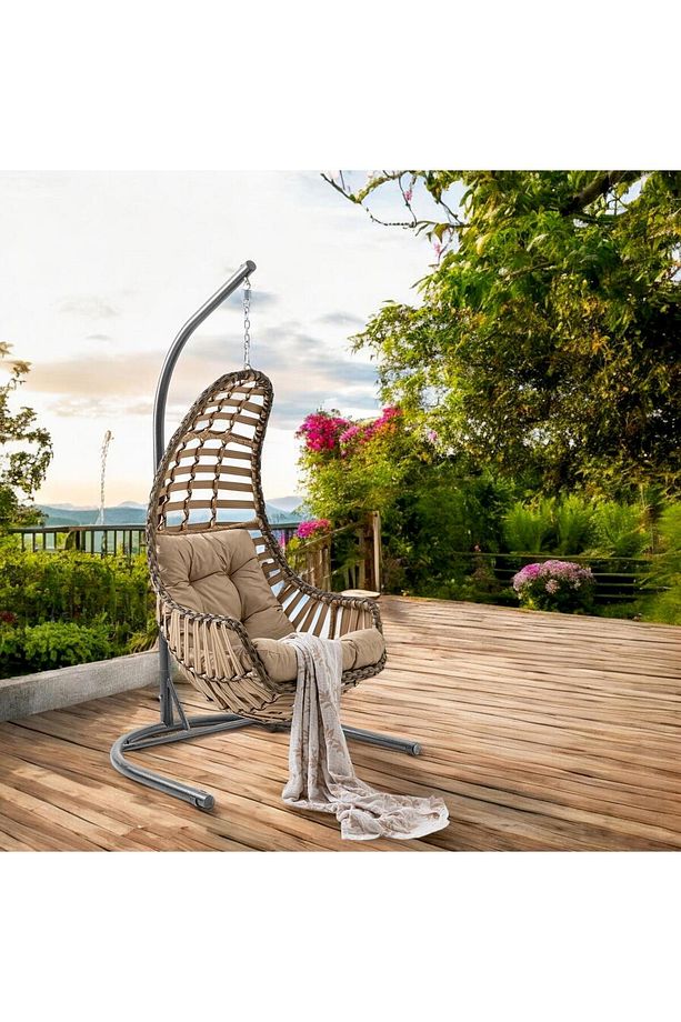 Datça Bahçe Salıncağı | Tek Kişilik | Rattan Salıncak - 5