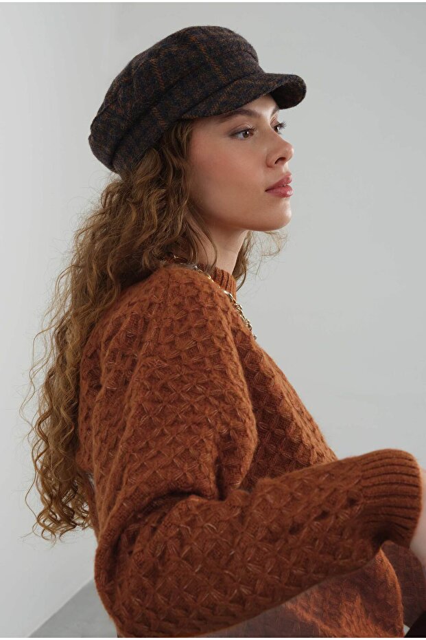 Örümcek Örgülü Kazak Kiremit - 7