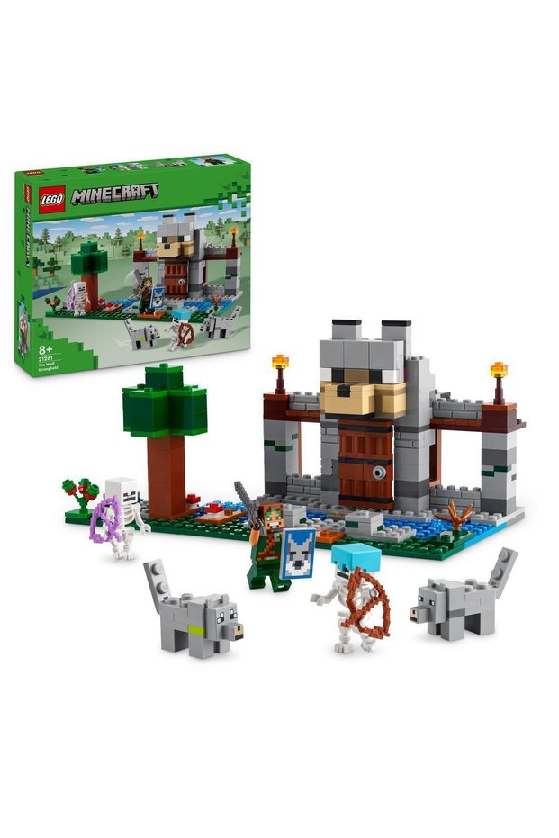Mınecraf t Wolf Castle 21261 - Skeleton for Children Ages 8 and up Who Love Adventure Games