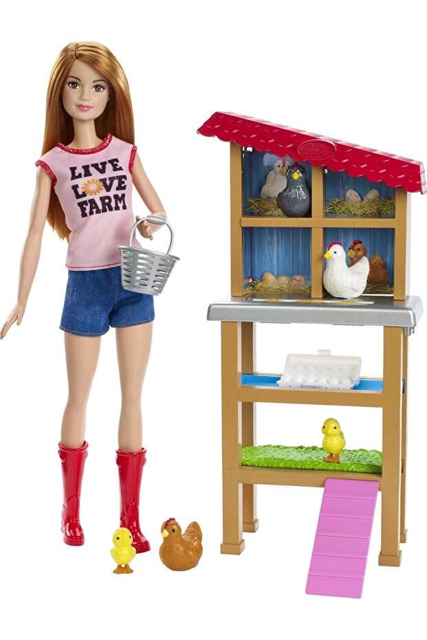 Barbie | Chicken Farmer Doll & Playset, Multi, Fxp15