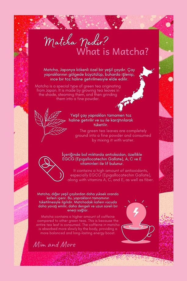Raspberry & Strawberry Matcha - Ahududulu Ve Çilek Aromalı Matcha, 100 gr - 5