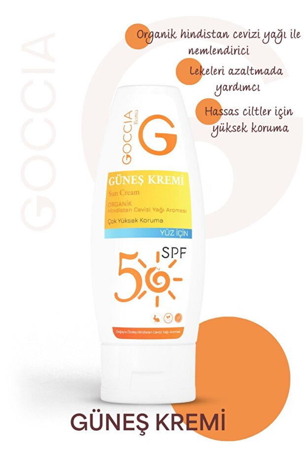 Organic Sunscreen Cream 50 Spf | High Protection for Very Sensitive Skin