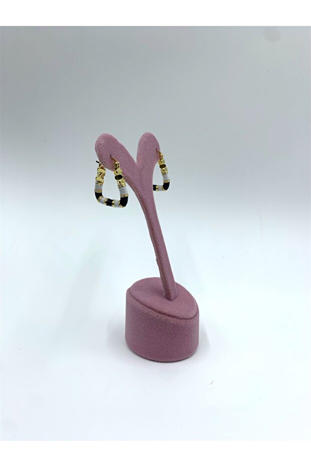 Üçgen Model Mineli Küpe - 2