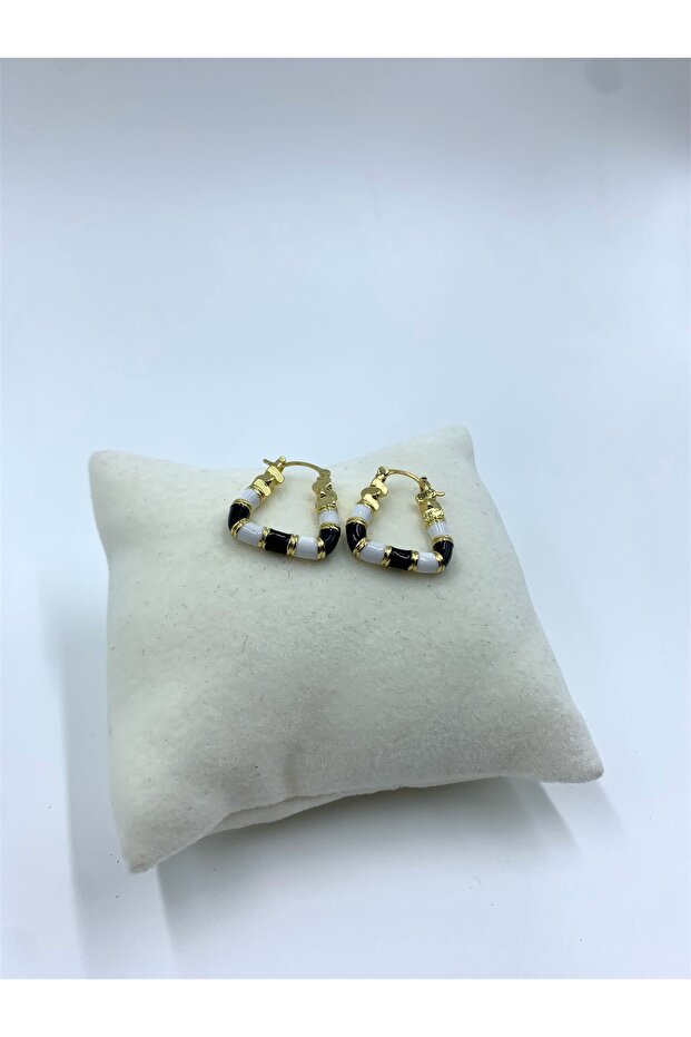 Üçgen Model Mineli Küpe - 1