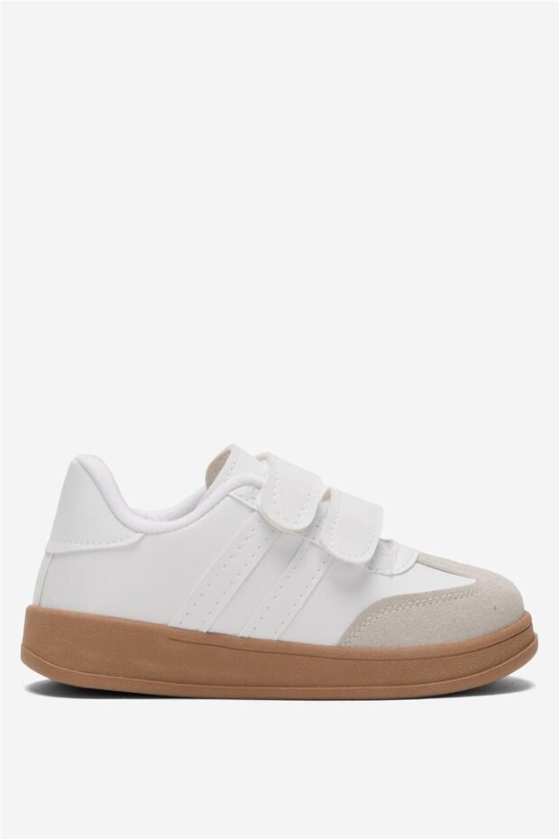 Unisex Velcro Comfortable Lightweight Children's Sports Shoes White