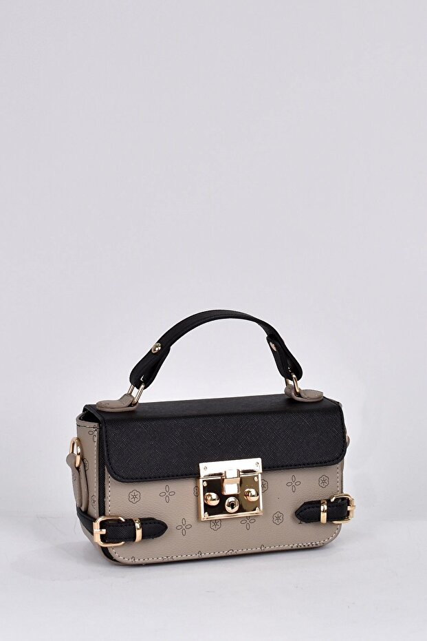 Multi-Compartment Modern Shoulder Strap Bag Mink Bag