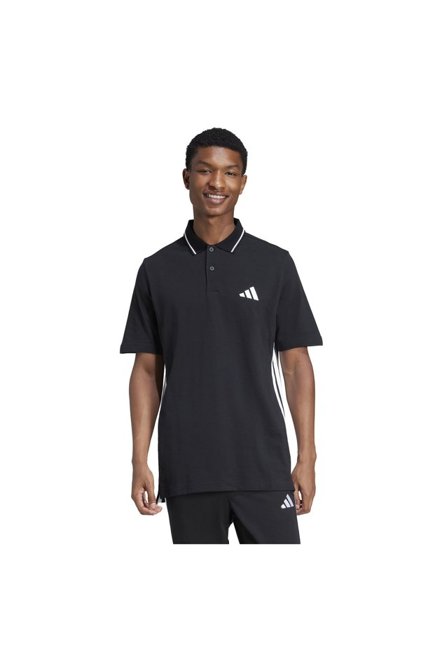Essentials 3-Stripes Pique Polo Shirt Men