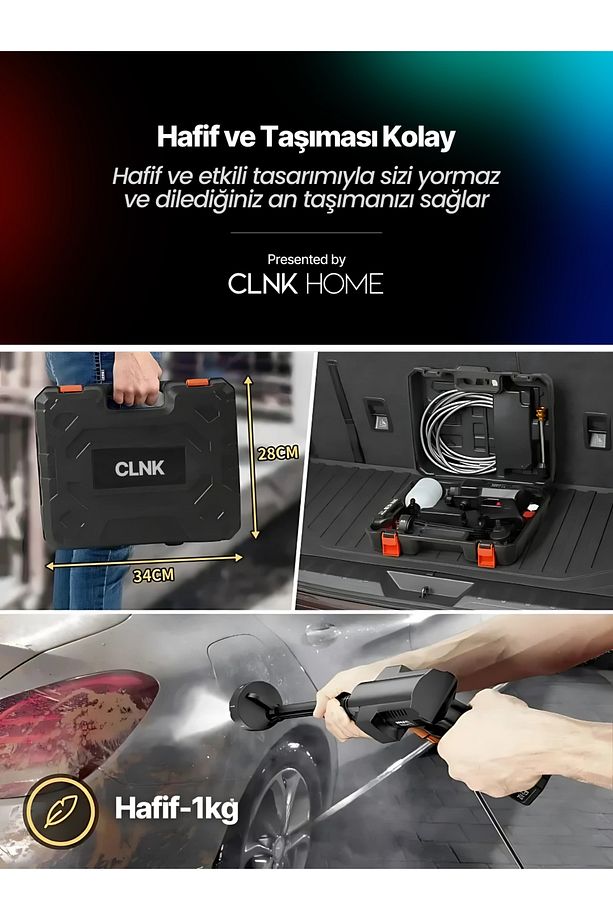 Turbo 1 Şarjlı 70 Bar Yüksek Basınçlı Oto Yıkama Makinesi Ve Sulama Tabancası - 3