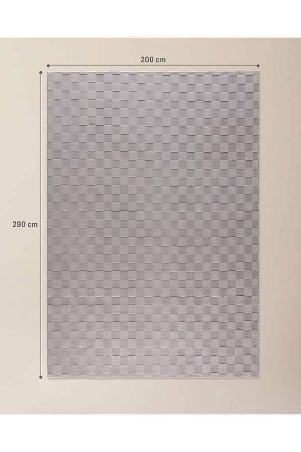 Soie Rölyef Halı - Gri - 200x290 cm - 4