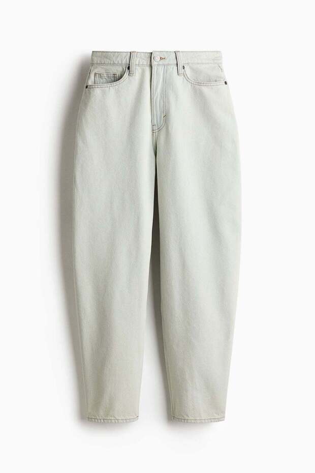 بنطال جينز طويل بقصة برميل - 1