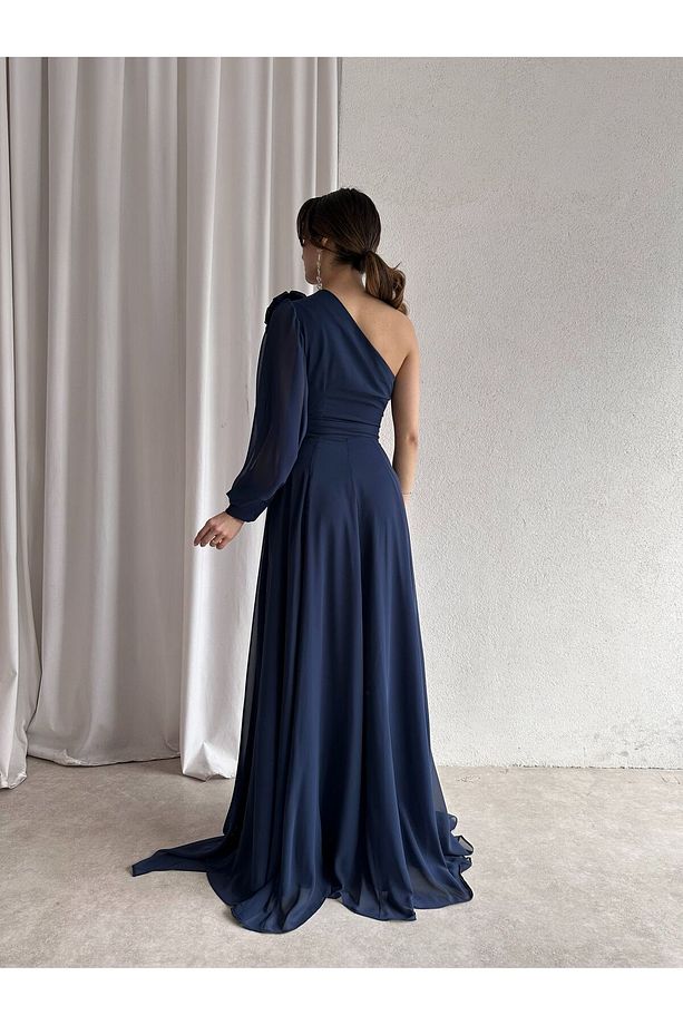 MALTHA Maxi Elbise 8967 - Lacivert - 4