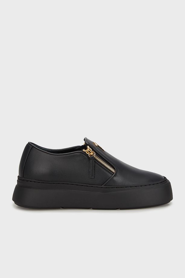 Hakiki Deri Logolu Kalın Tabanlı Sneaker Ayakkabı Erkek AYAKKABI EU40010 - 1
