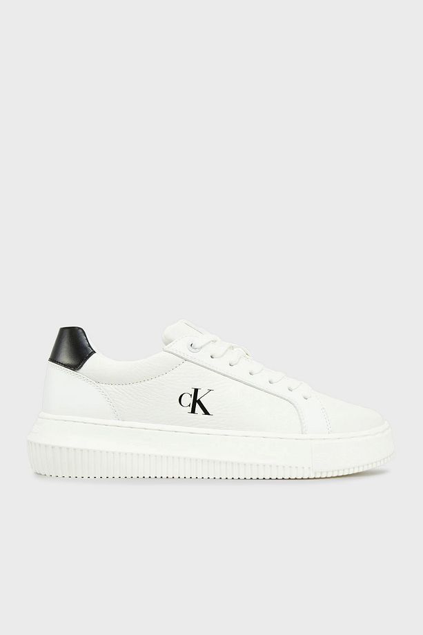 Logolu Deri Sneaker Ayakkabı YW0YW0176901W AYAKKABI YW0YW01769 01W - 1