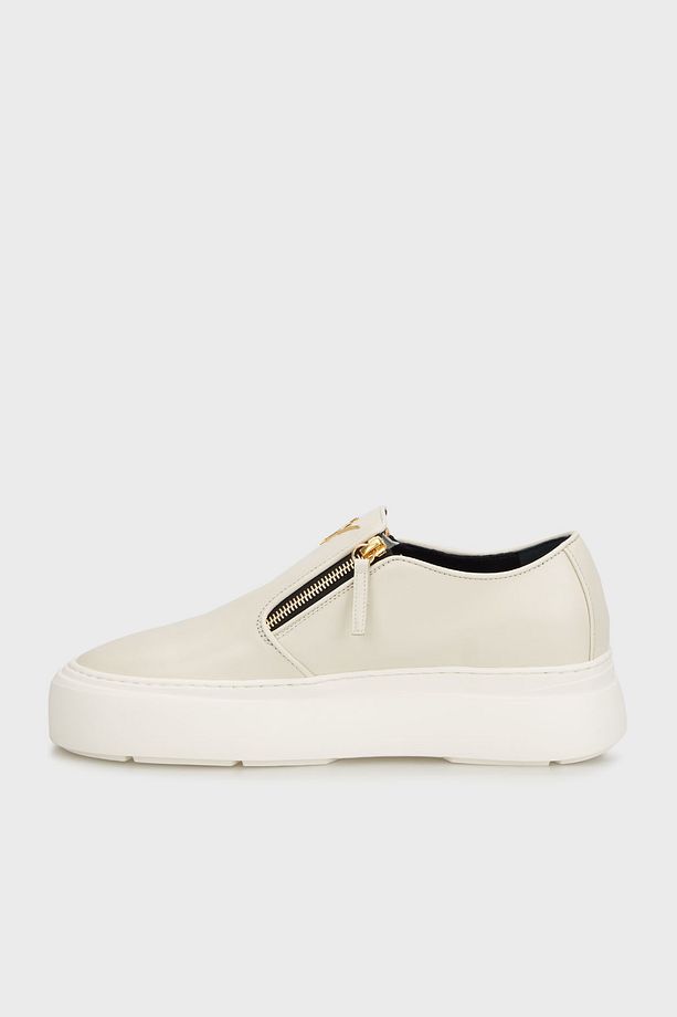 Hakiki Deri Logolu Kalın Tabanlı Sneaker Ayakkabı Erkek AYAKKABI EU40010 - 3