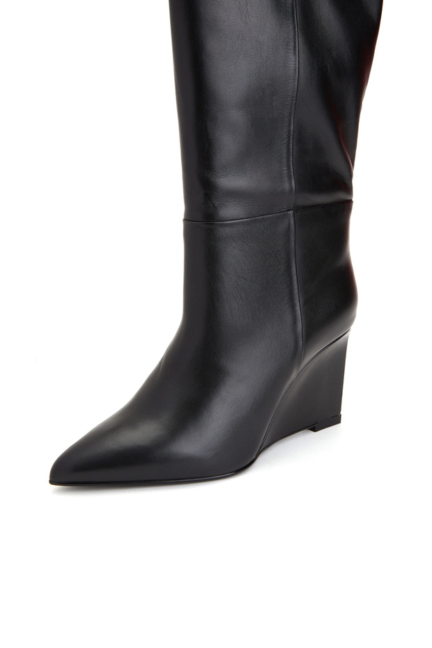 Siyah Kadın Deri Çizme - 6