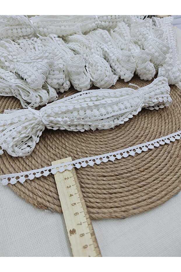 Cotton Ribbon Luxury Scallop Pompom 2cm 1Ball (8.5Meter)