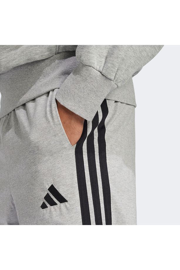 Essentials 3 Stripes Single Erkek Gri Eşofman Altı - 6