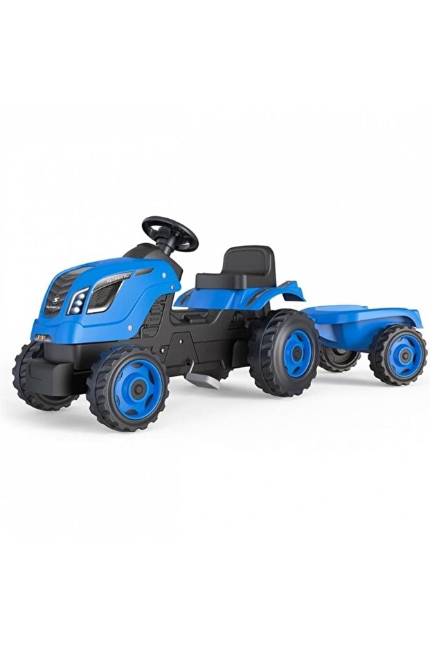 Xl Römorklu Pedallı Traktör - Mavi - 1