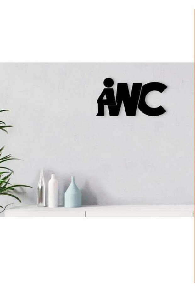 Wc Tasarımlı Ahşap Duvar Yazısı