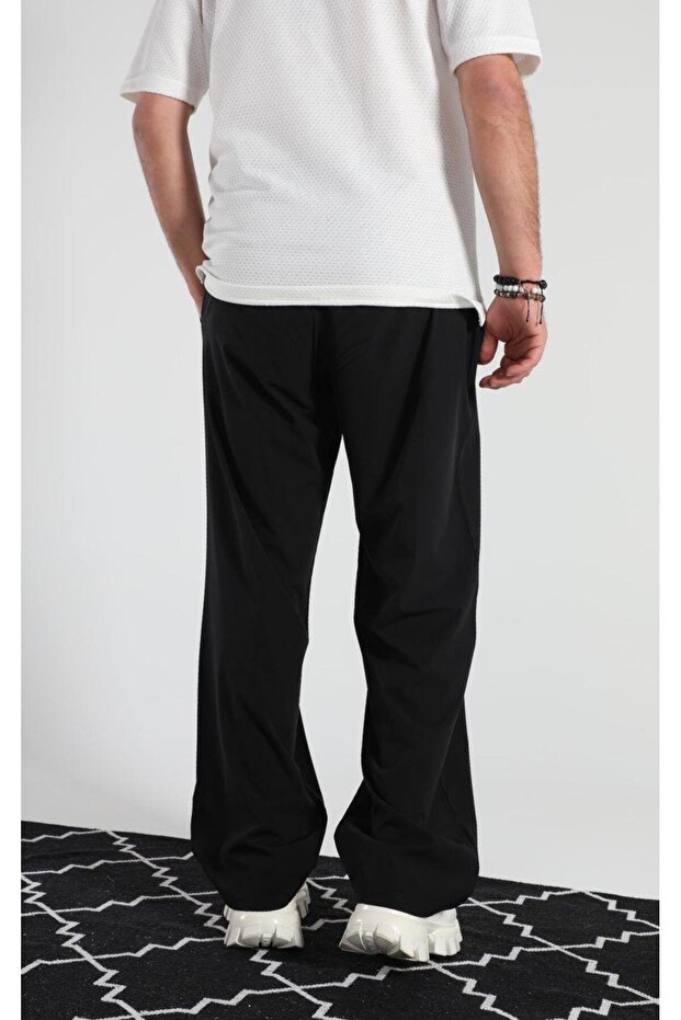 بنطلون أسود أساسي فضفاض - 5