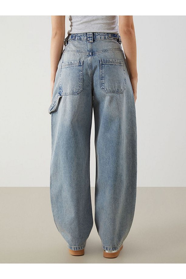 Baggy Fit Kadın Jean Pantolon - 4