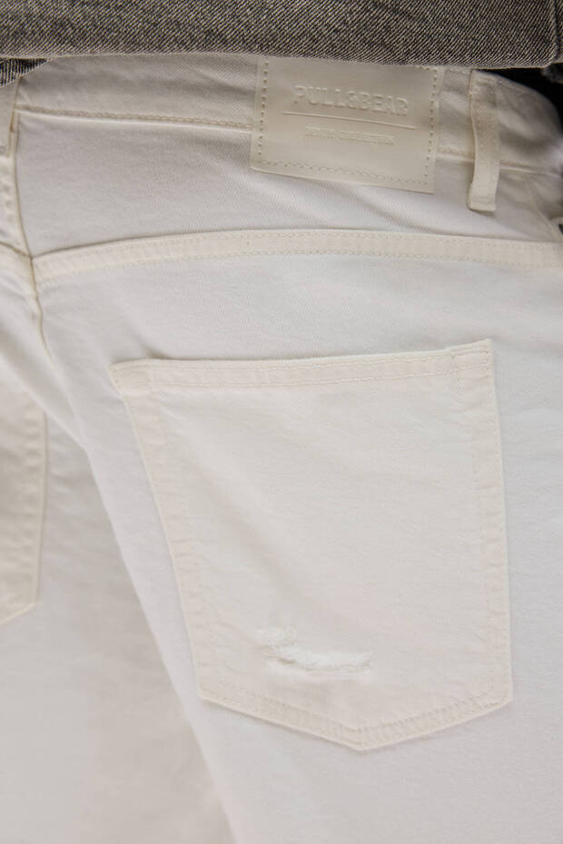 Distressed denim bermuda - 3