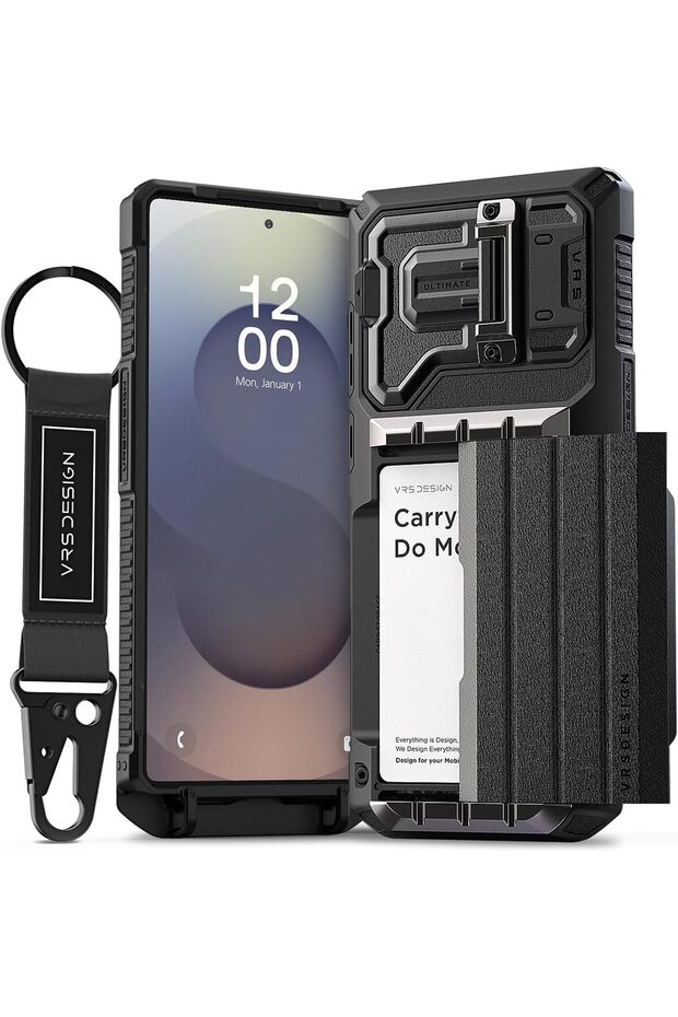 Damda Glide Ultimate for Samsung Galaxy S25 ULTRA case cover 4 card Slot - Black