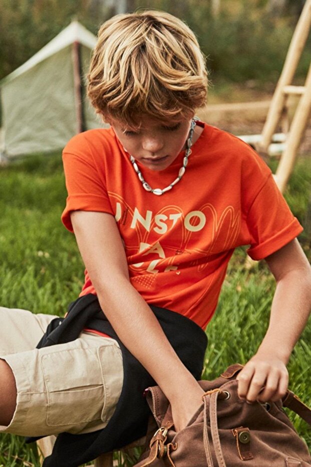 Boy 10-16 Years Printed Short Sleeve T-Shirt 6013